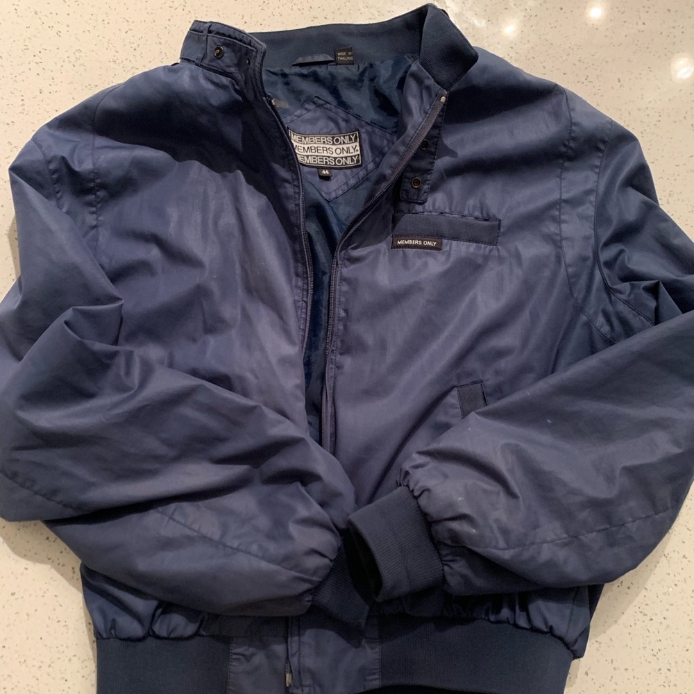 1980’s Members Only blue bomber jacket  (size 44)